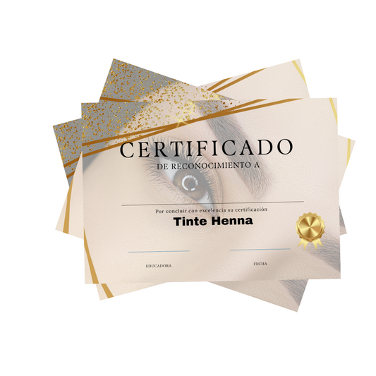 Certificado Tinte Henna